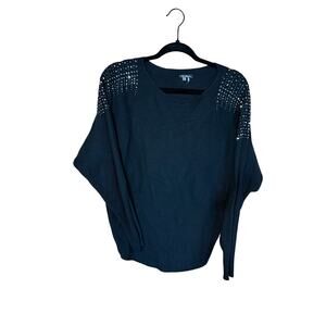 Vila Milano Women’s Sweater, Black w/ Rhinestones, Size S, GUC